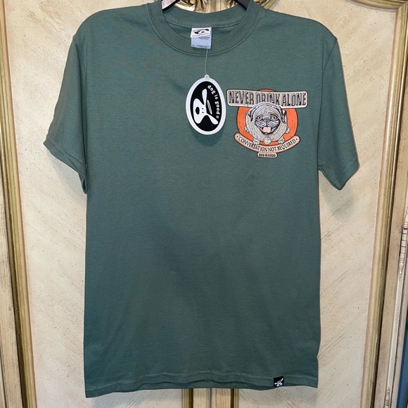 PUG Dog Beer Brewery T Shirt Stout Malt Licker Unisex Funny NWT NEW - Picture 2 of 4